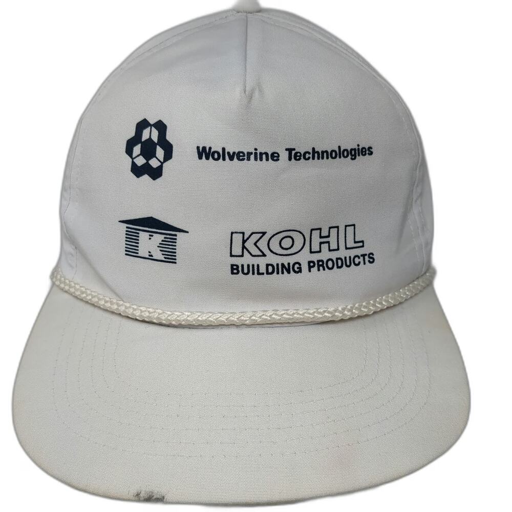 5 Panel White Hat One Size Kohl Building Products Wolverine Technologies Rope